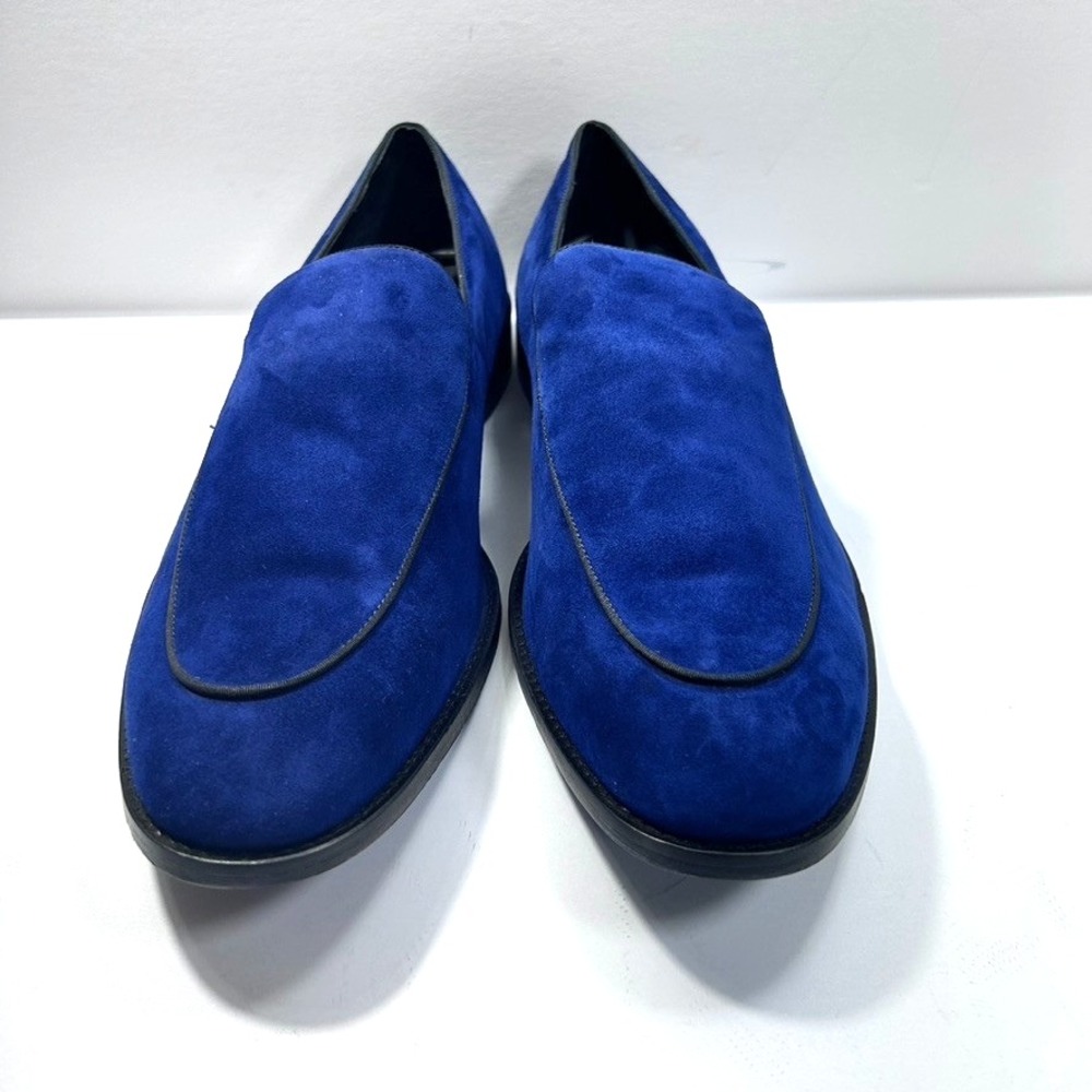 Anthony Veer Craig Velvet Loafer Leather Sole Men's Shoes Wedding Navy US14D - Picture 6 of 9